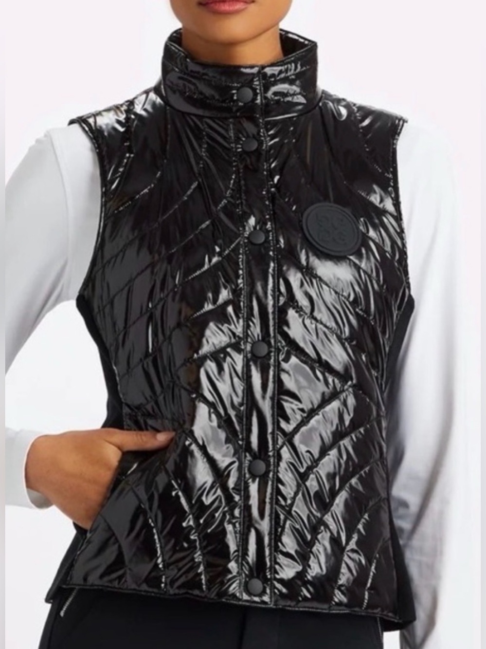 G/FORE Quilted Nylon Merino Wool Lined Vest Onyx Size Medium